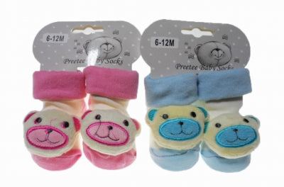 PREETEE BABY SOCKS PINK AND BLUE 6 - 12 MTHS