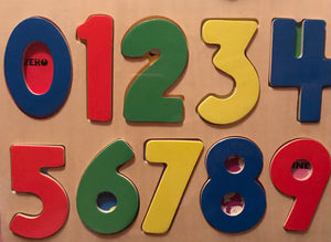 LARGE WOODEN NUMBERS PUZZLE(3YRS +)