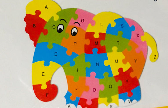 WOODEN ELEPHANT PUZZLE- 3YRS +