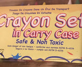 18 NON TOXIC CRAYON CARRY CASE SET - 3YRS - 6YRS+