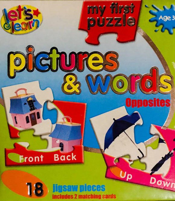 MY FIRST PUZZLE PICTURES AND WORDS - (AGE 3YRS+)